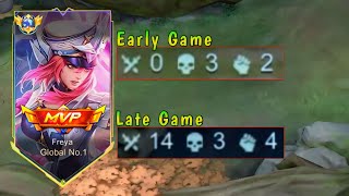 HOW TO COMEBACK THIS GAME WITH FREYA TRY THIS FREYA COMBO amp TRICK  FREYA BEST BUILD 2024  MLBB [upl. by Amada]