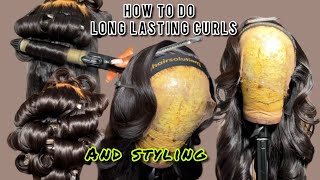 HOW TO DO A LONG LASTING CURLS AND STYLING  CURL TUTORIAL curltutorial hairtutorial curls [upl. by Akeenahs]