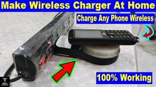 How To Make Wireless Charger  Make Jio Phone Wireless Charger Using Old Mobile Charger  Wireless [upl. by Holly]