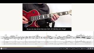 The dorian scale over various chord types  demo [upl. by Elbring]