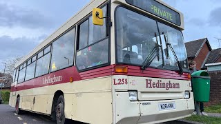 VERY RARE  M261 KWK  Volvo B6 Plaxton Pointer  Hedingham buses  Private Service [upl. by Etnoid]