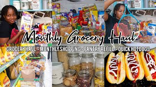 JULY GROCERY HAUL  MONTHLY SHOPPING  PANTRY REFILLRESTOCK  NEW TENNIS RACQUETS  QUICK HOTDOGS [upl. by Niwred]