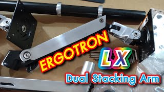 ขาตั้งจอมอนิเตอร์แบบหนีบโต๊ะ 2 แขน จอตั้งก็ได้ จอนอนก็ดี แช็งแรงทนทาน Ergotron LX Dual Stacking Arm [upl. by Edva704]