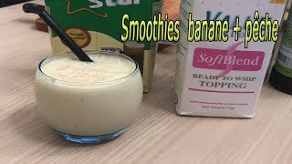 Smoothie banane  pêche  Recette Simplement [upl. by Carry]