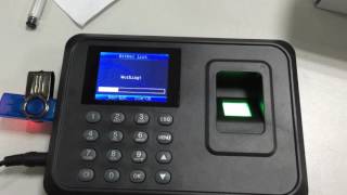 How to download the data of a 24quot TFT Biometric Fingerprint Password Attendance Time Clock [upl. by Aihsei]