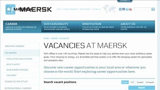 Applying for a job on the Maersk Careers Portal [upl. by Kendrick]