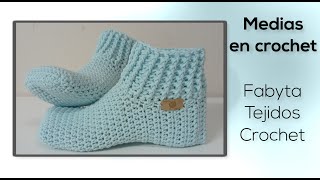 Medias en crochet super faciles de tejer con menos de 100 grs de hilado [upl. by Aleik]