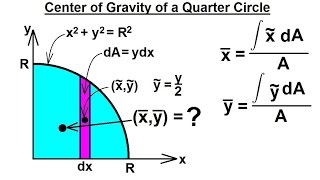 Mechanical Engineering Centroids amp Center of Gravity 5 of 35 Center of Gravity of a 14 Circle [upl. by Aidekal60]