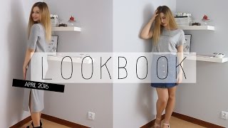 MINI LOOKBOOK KWIECIEŃ ♥  szara sukienka i dżinsowa spódniczka [upl. by Nabalas881]