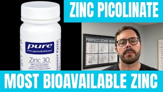 Pure Encapsulations Zinc 30 Review  Zinc Picolinate Benefits  Immune Boosting and Bioavailable [upl. by Erny]