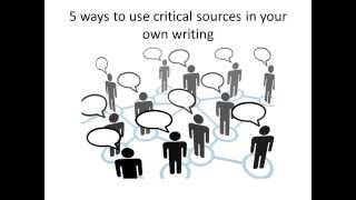 Lit Crit Tips Using Secondary Sources [upl. by Wilhelm]