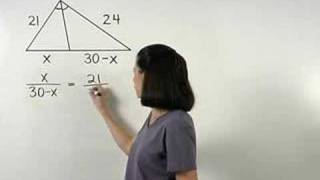 Triangle Angle Bisector Theorem  MathHelpcom  Math Help [upl. by Dnalyag]