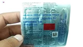 Candiforce 200 Capsule  Itraconazole Capsules Bp uses  Candiforce 200 mg Capsule uses Dosage [upl. by Travus]