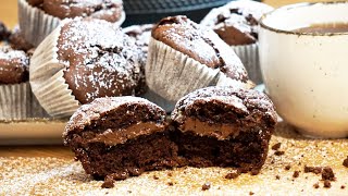 Dieses Rezept wird dich definitiv umhauen ❤️  Zarte saftige Muffins mit Nutella [upl. by Emelina576]