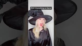 POV You in a world where everything is literal Halloween edition🎃 shortsfeed funnyshorts [upl. by Aklam]