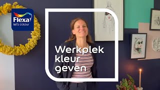 Werkplek inrichten met kleurrijke muren en decoratie [upl. by Croydon]