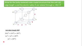 How To Show for the bodycentered cubic crystal structure a 4R√3 [upl. by Iny369]