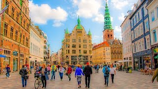 A Walk Up Stroget Street Copenhagen Denmark [upl. by Torrlow]