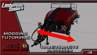 LS22  Modding Tutorials  E12  Arbeitsbreite anpassen [upl. by Lenroc]