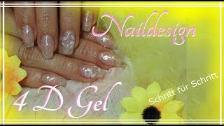 4D Gel Nails  Anwendung  Einfach auch für Anfänger  4 D gel nails application [upl. by Joya]