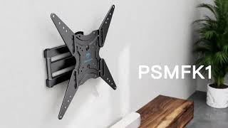 PERLESMITH PSMFK1 Full Motion TV Wall Mount for 26  60 Inch TVs [upl. by Yarg]