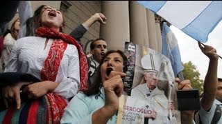 Explosión de orgullo en Argentina tras el normbramiento del papa Francisco [upl. by Hajan]