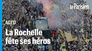 La Rochelle  35 000 personnes sur le Vieux port pour fêter le titre de champion dEurope de rugby [upl. by Tichonn]