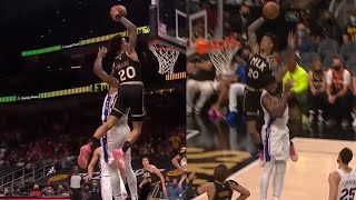 John Collins just OBLITERATED Joel Embiid with this MONSTROUS dunk 😲 [upl. by Assin254]