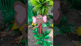 DIY popsicle Wooden Elephant Craft for Kids Easy Animal Craft at Home diy craft craftyfun kids [upl. by Houlberg]