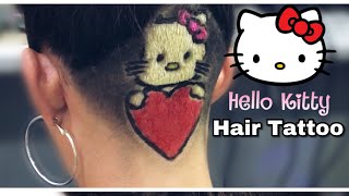 Hello Kitty UnderCut  Hair Tattoo by oska39 [upl. by Dougherty]