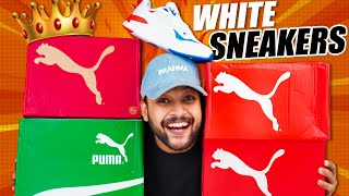 UNBOXING 5 Best PUMA White ShoesSneakers Haul for Men 🔥 Puma Shoe Review 2023  ONE CHANCE [upl. by Nnaitak]