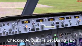 FSX Boeing 737800 Startup Procedures and Departure [upl. by Aihsital798]