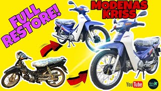 Full Restoration of Modenas Kriss 110 2003  Time Lapse  Motorcycle RestorationKawasaki KAZE [upl. by Acinna792]