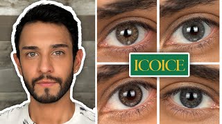 ICOICE REVIEW  Hazel Blue and Gray Contact Lenses [upl. by Nurav]