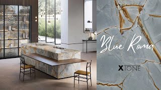 Xtone Blue Roma A Stunning Quartzite Effect Sintered Porcelain for Modern Kitchens [upl. by Guillemette]