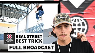 Real Street Best Trick FULL COMPETITION  X Games California 2023 [upl. by Ainoyek238]