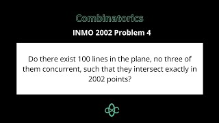 Combinatorics  INMO 2002 Problem 4  Indian National Math Olympiad  Cheenta [upl. by Aimar]