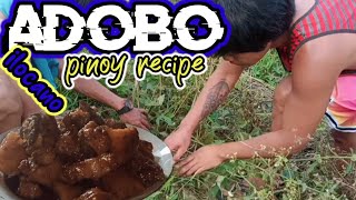 Cooking marinated pork adobo with sweet potatoes  kabsat abbet [upl. by Mills]