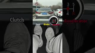 Manual transmission car downshifts and slows down to stopcar [upl. by Neelyar]