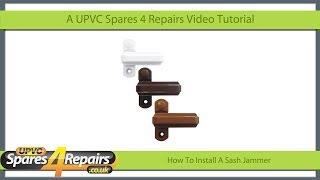 How To Install A Sash Jammer And An Optional Packer [upl. by Elyse]