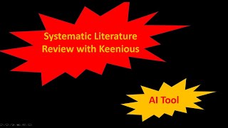 How to Conduct a Systematic Literature Review from Keenious AI tool [upl. by Oirad561]