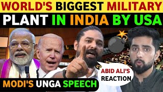 MODIS SPEECH AT UNGAINDIAUSA MILITARY DEAL MODIS FAN ABID ALI REACTION ON INDIA REAL TV [upl. by Trici]