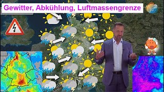 Heiß mit Gewittern dann kühler in einer Woche erneut teils heiß Wettervorhersage 2128072024 [upl. by Bridget]