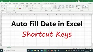 Auto Fill Date Series in Excel  Shortcut Keys [upl. by Derfnam]