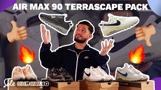 EVERYTHING YOU NEED TO KNOW ABOUT THE AIR MAX 90 TERRASCAPE  REVIEW UNBOXING [upl. by Safir]