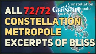 All 72 Constellation Metropole Excerpts of Bliss Locations Genshin Impact [upl. by Ignatzia]