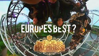 EUROPES BEST COASTER  RIDE TO HAPPINESS 2023 PLOPSALAND DE PANNE [upl. by Llerret]