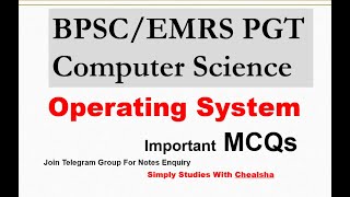 Operating System Question for PGT Exam  EMRS Computer Exam  BPSC Computer Class  By Chealsha [upl. by Black]