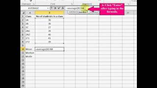 How to calculate Mean Median Mode using excel [upl. by Tav]