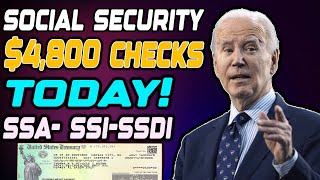 4800 Checks today For Social Security Beneficiares  SSA SSI SSDI Payments [upl. by Aerdnna]